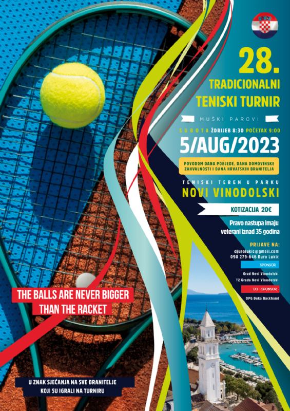 Teniski turnir veterana - ODGOĐENO NA 6.08.2023.